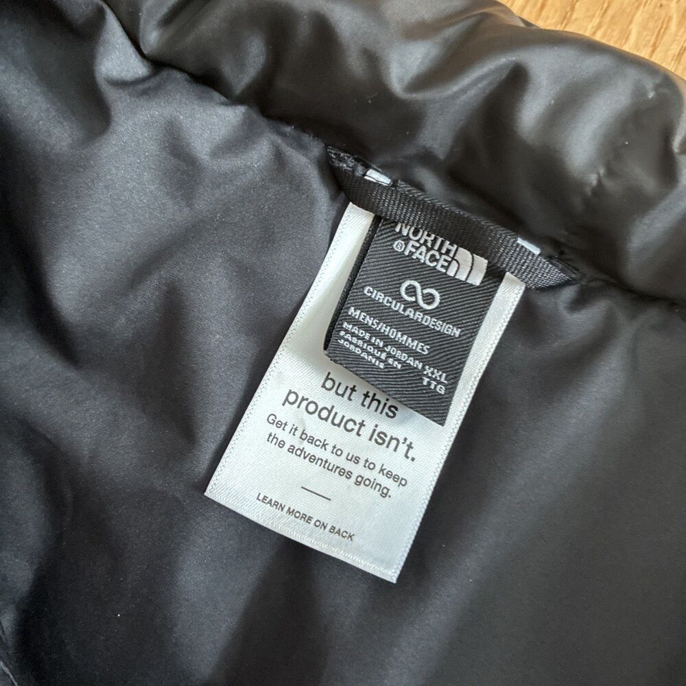 The North Face TNF Thermal Insulation Jacket Men Size 2XL Black Full Zip - Picture 5 of 9